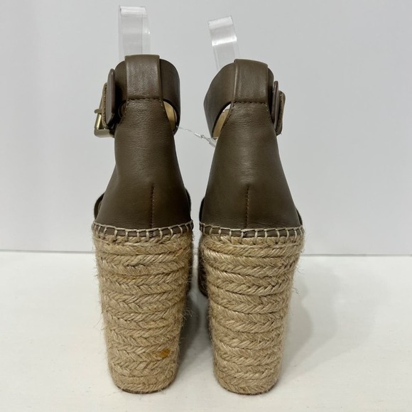 Marc Fisher Adalyn Espadrille Wedges Womens size 9.5M Taupe Leather Suede - Picture 5 of 10
